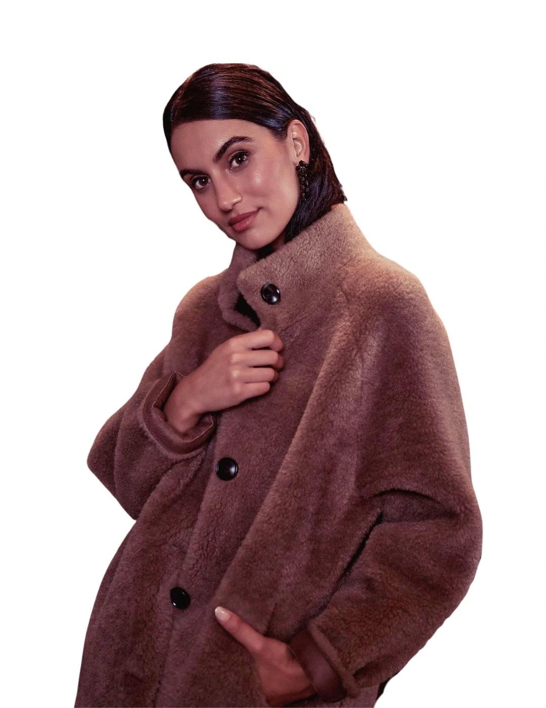 Donjaz Abrigo Linda Marrón