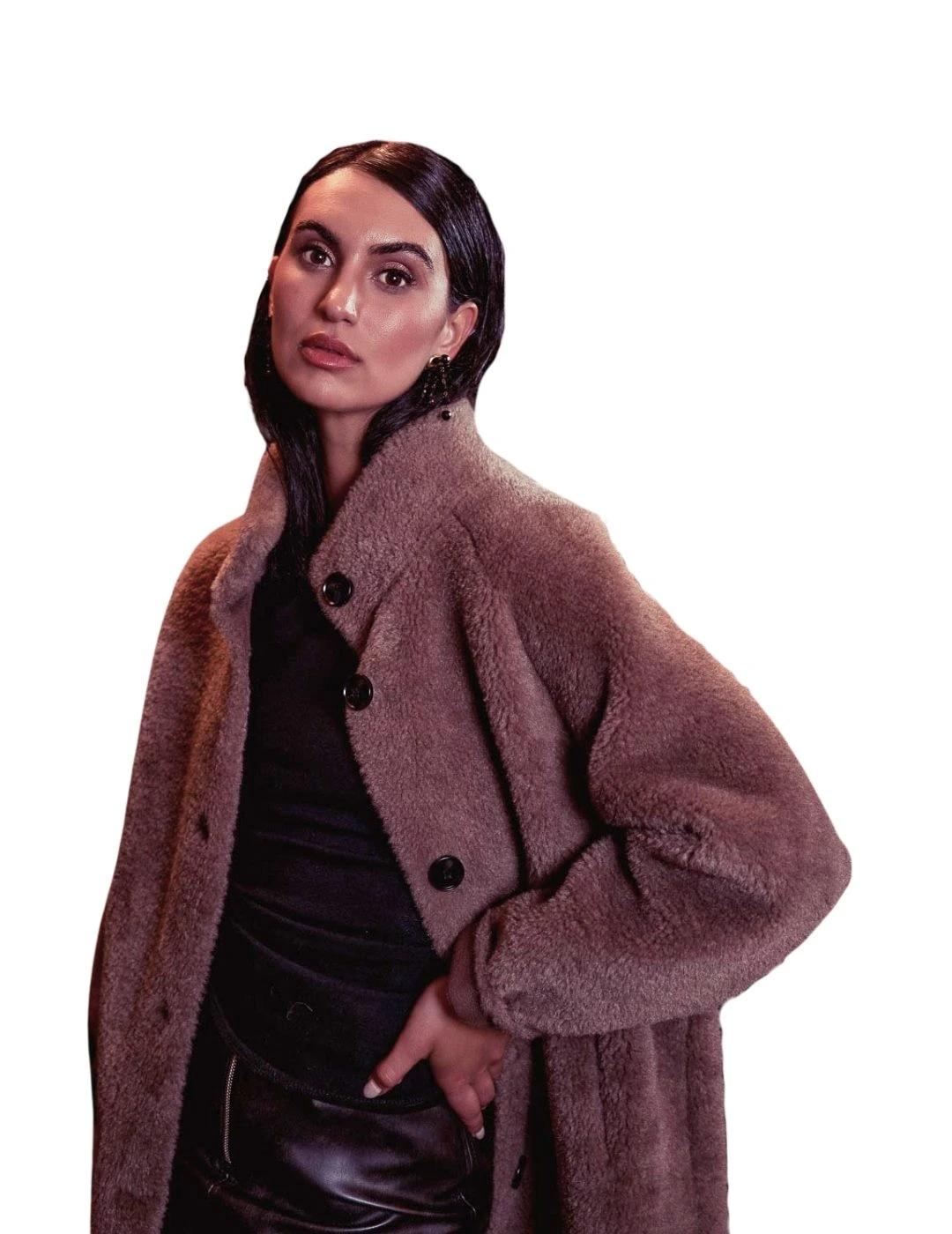 Donjaz Abrigo Linda Marrón