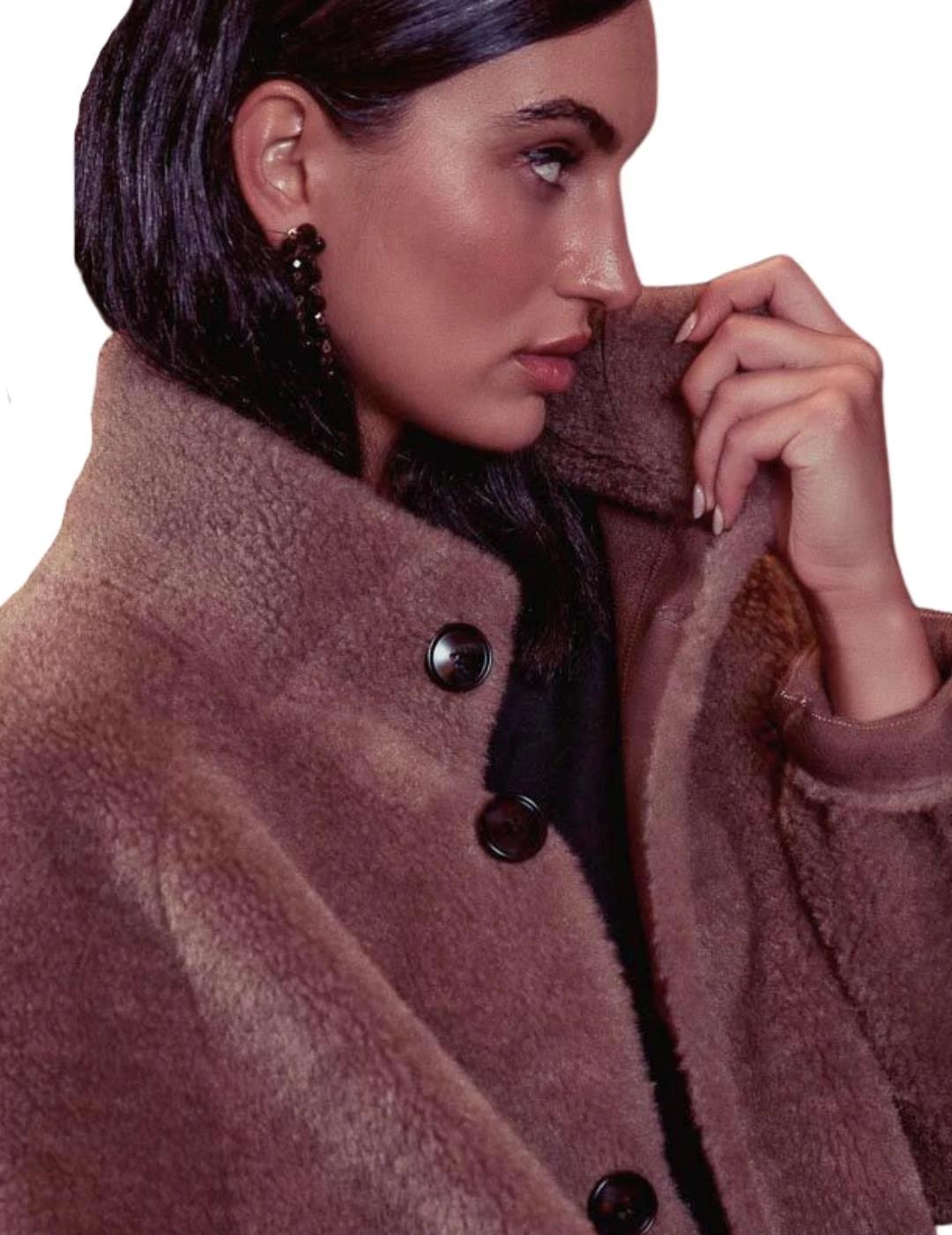 Donjaz Abrigo Linda Marrón