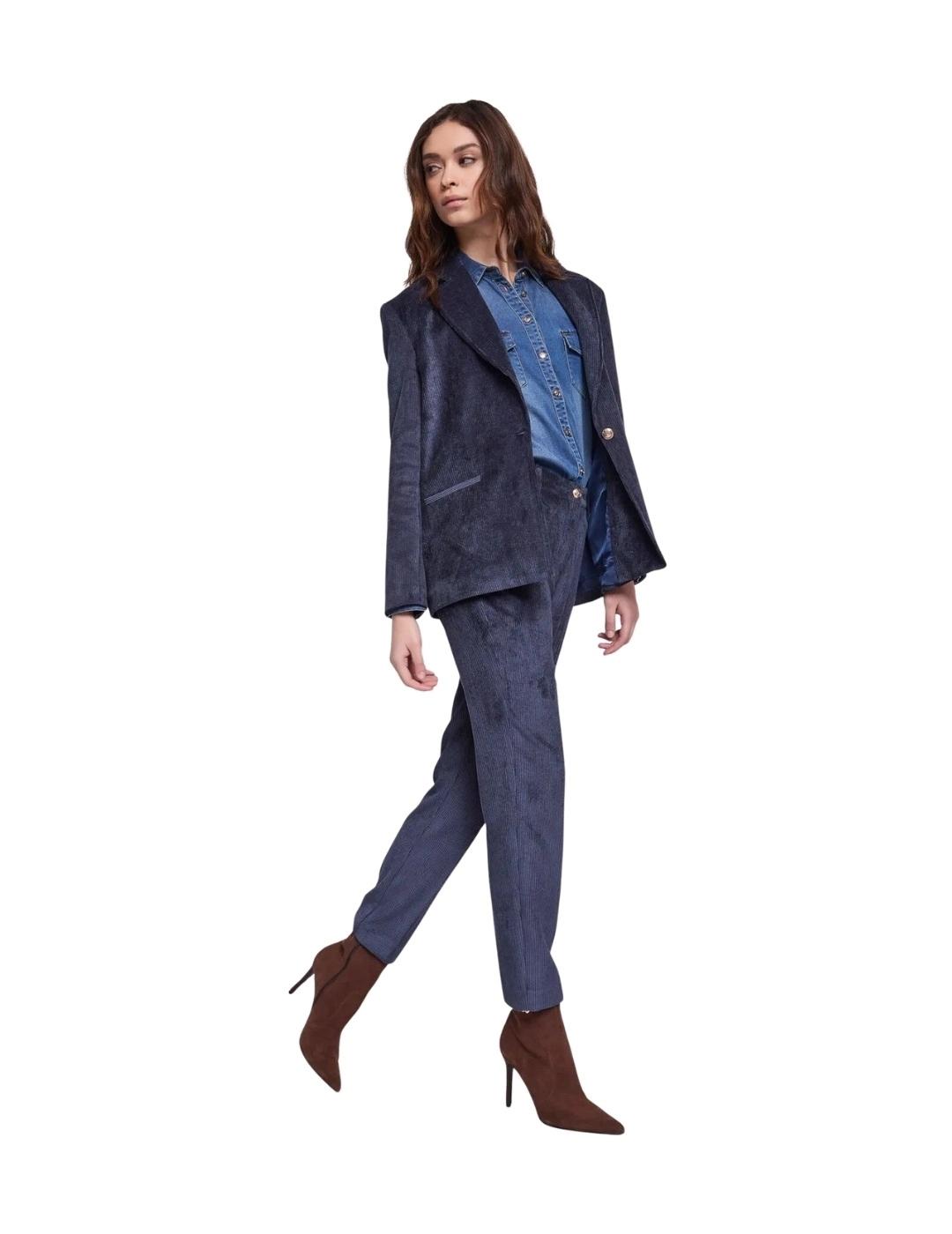 Gaudi Pantalón de cintura alta Azul