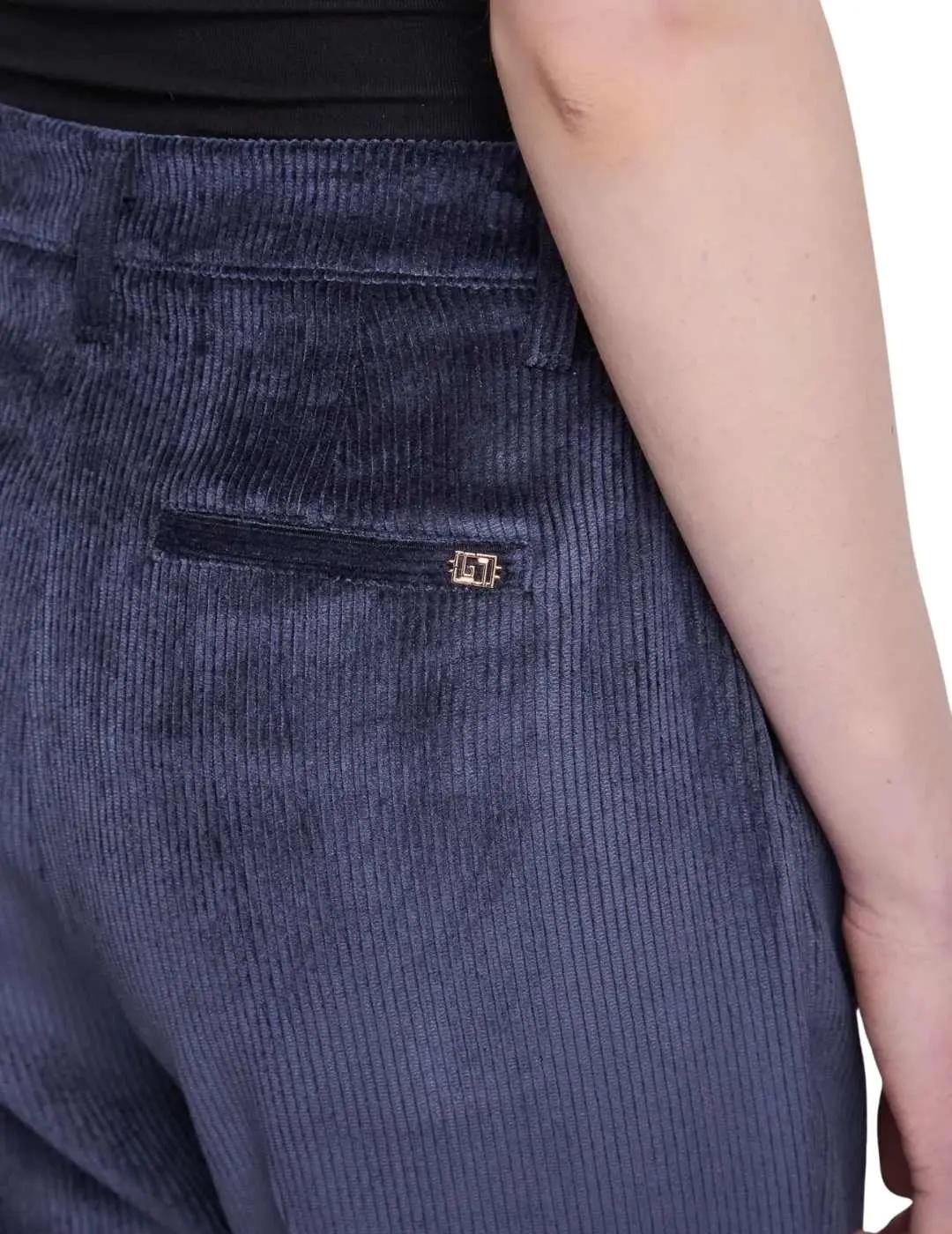 Gaudi Pantalón de cintura alta Azul