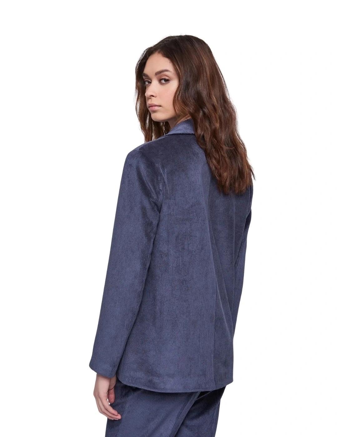 Gaudi Blazer de terciopelo Azul con botón