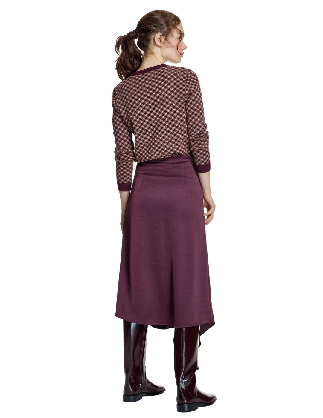 Alba Conde Jersey Vichy burdeos