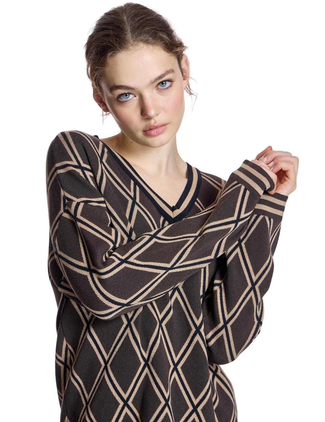 Alba Conde Jersey Marrón