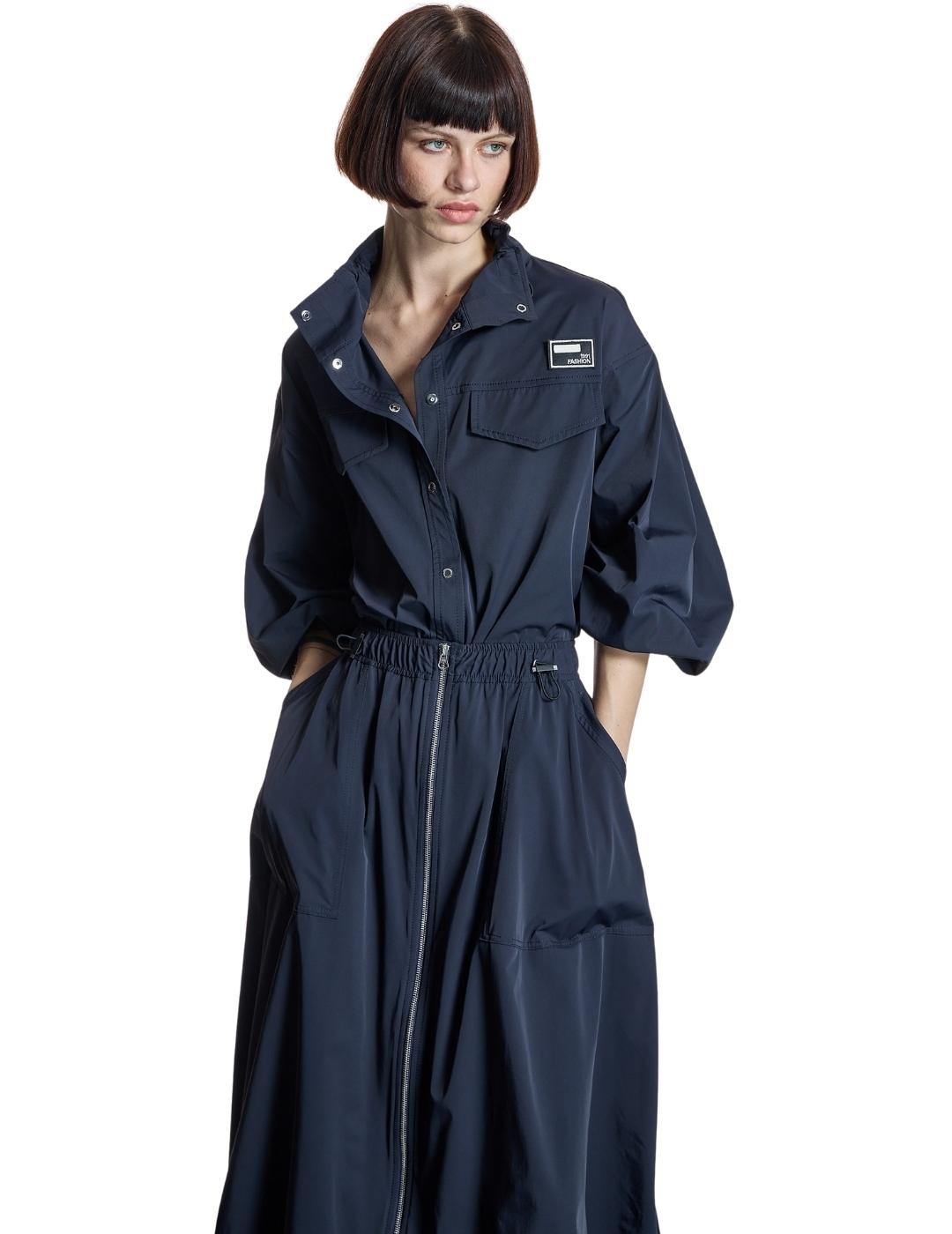 Alba Conde Falda Técnica Azul marino