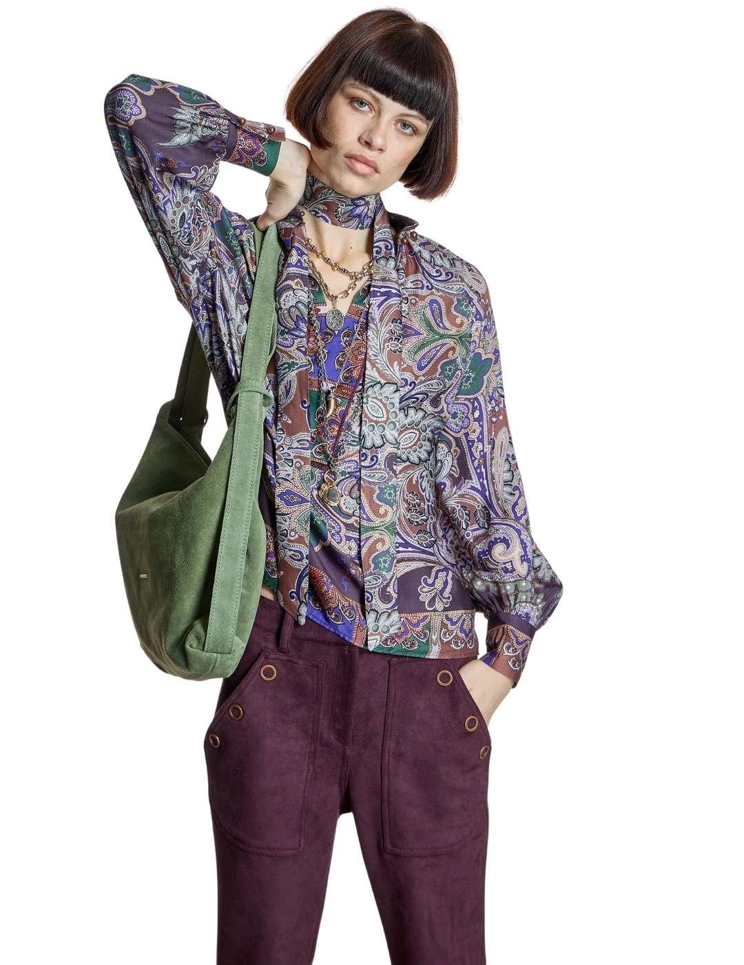 Alba Conde Blusa Estampada Cachemir