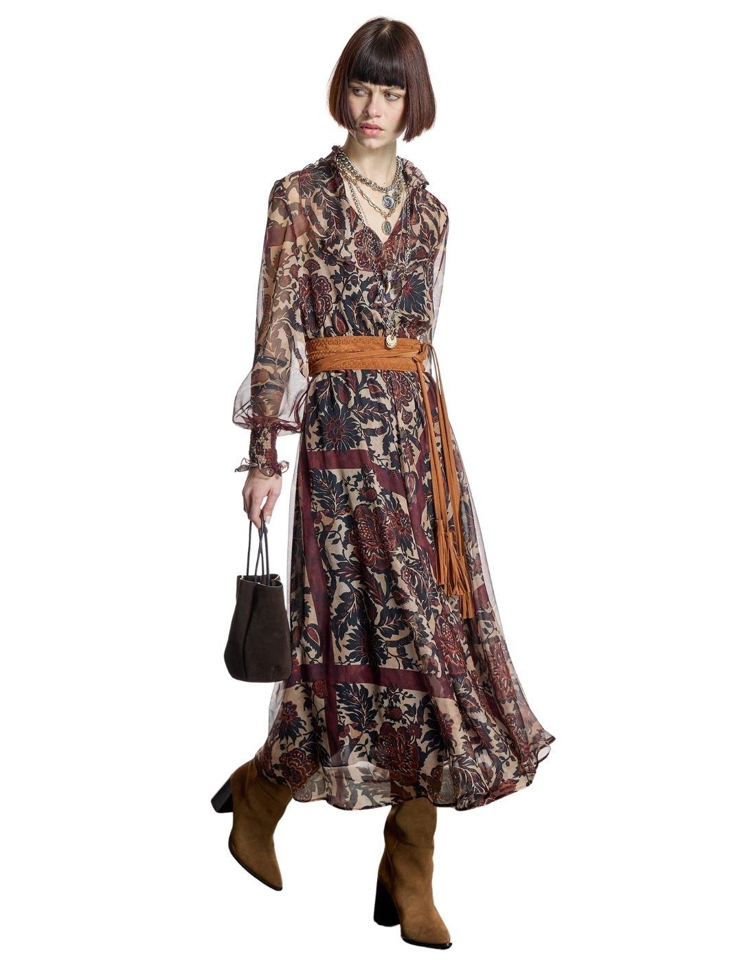 Alba Conde Vestido Boho Chic estampado floral