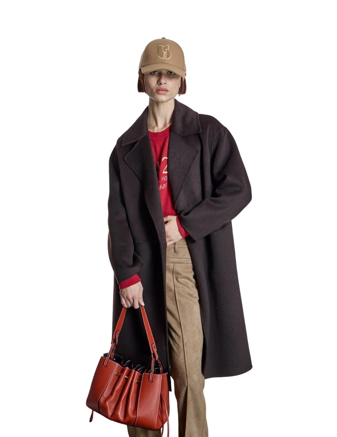 Alba Conde Abrigo largo Marrón chocolate