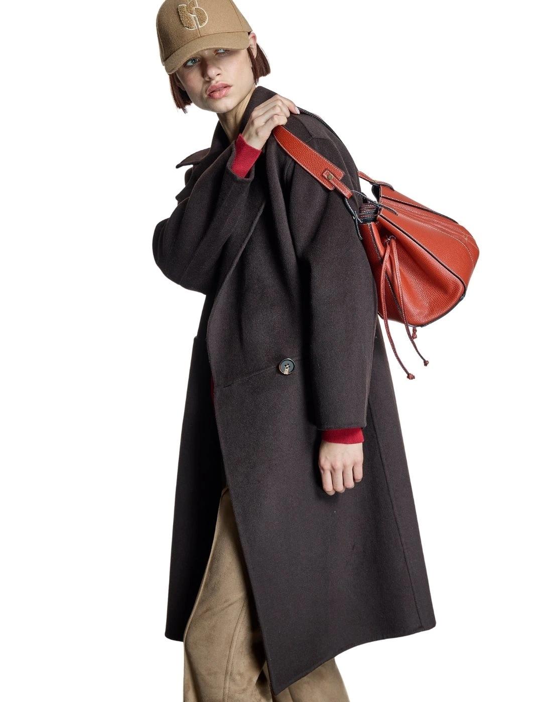 Alba Conde Abrigo largo Marrón chocolate