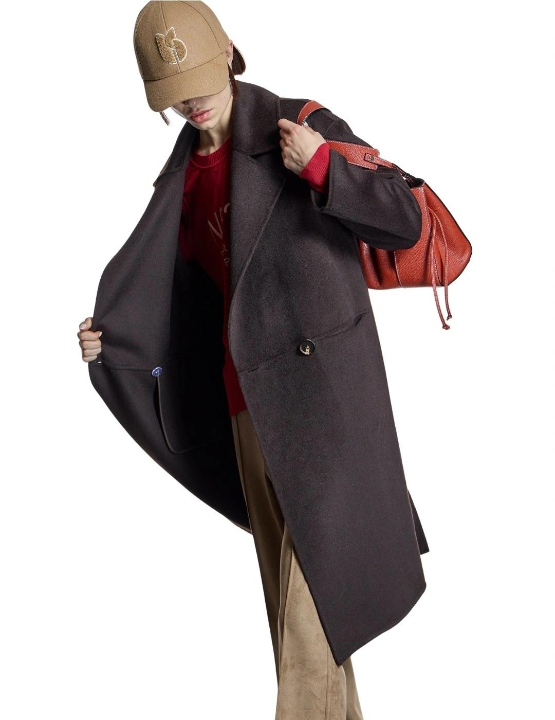 Alba Conde Abrigo largo Marrón chocolate