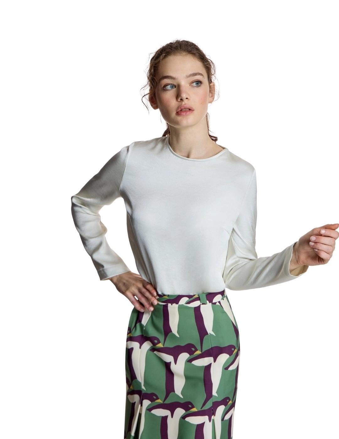 Alba Conde Blusa Blanca manga larga