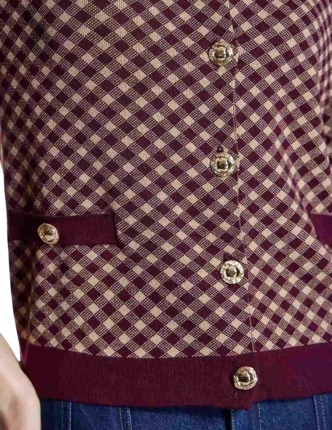 Alba Conde Chaqueta de punto Burdeos