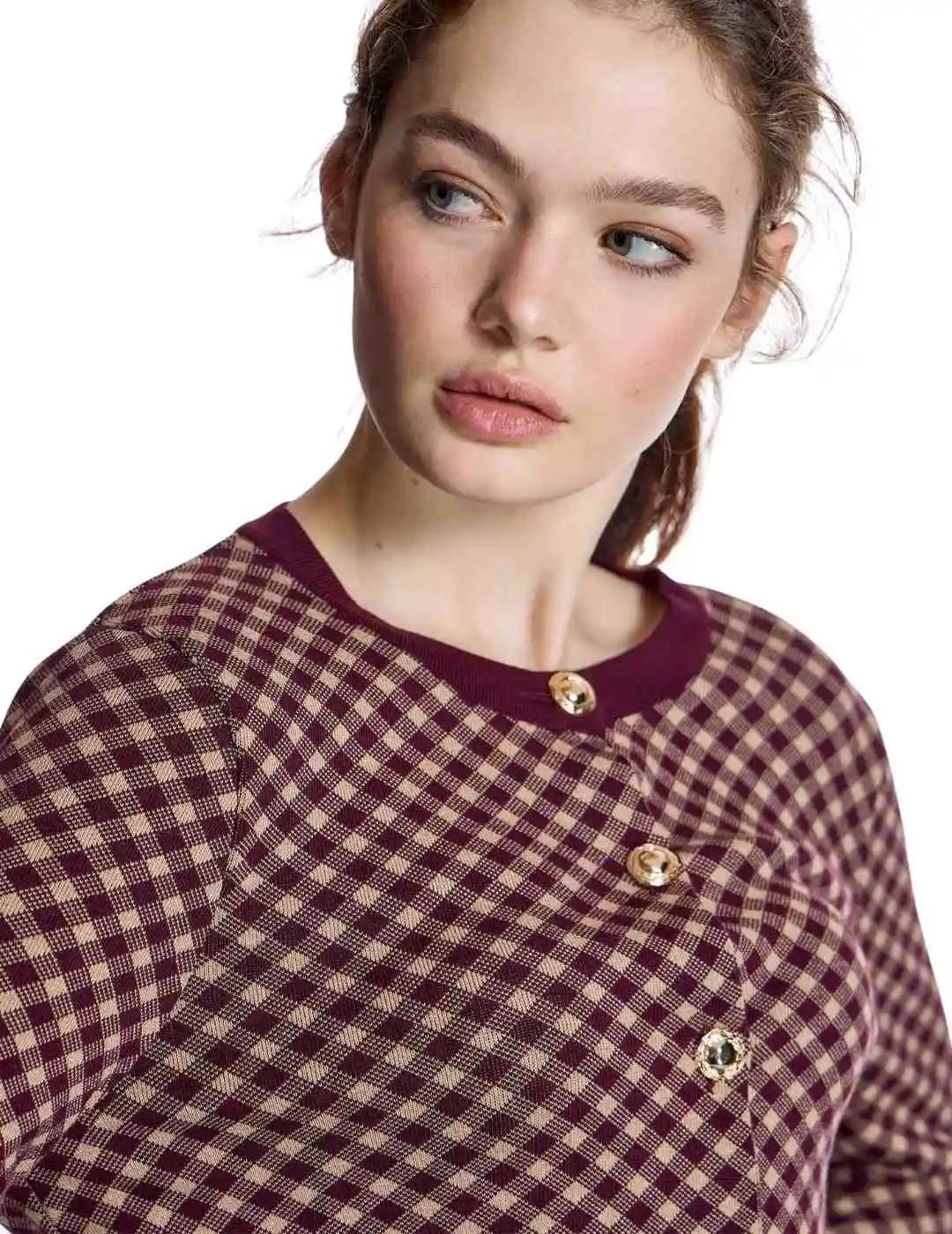 Alba Conde Chaqueta de punto Burdeos