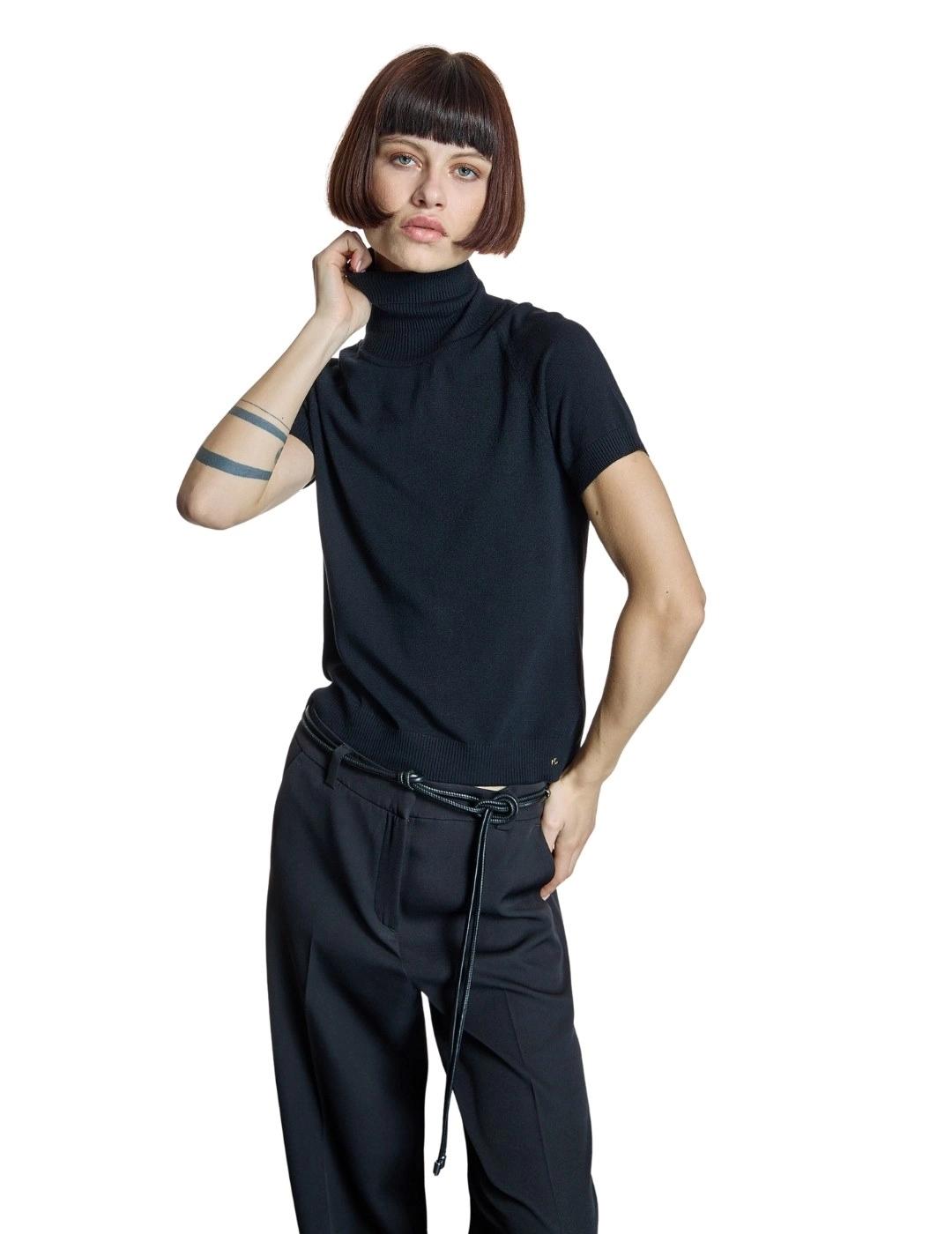 Alba Conde Pantalón Negro de corte recto