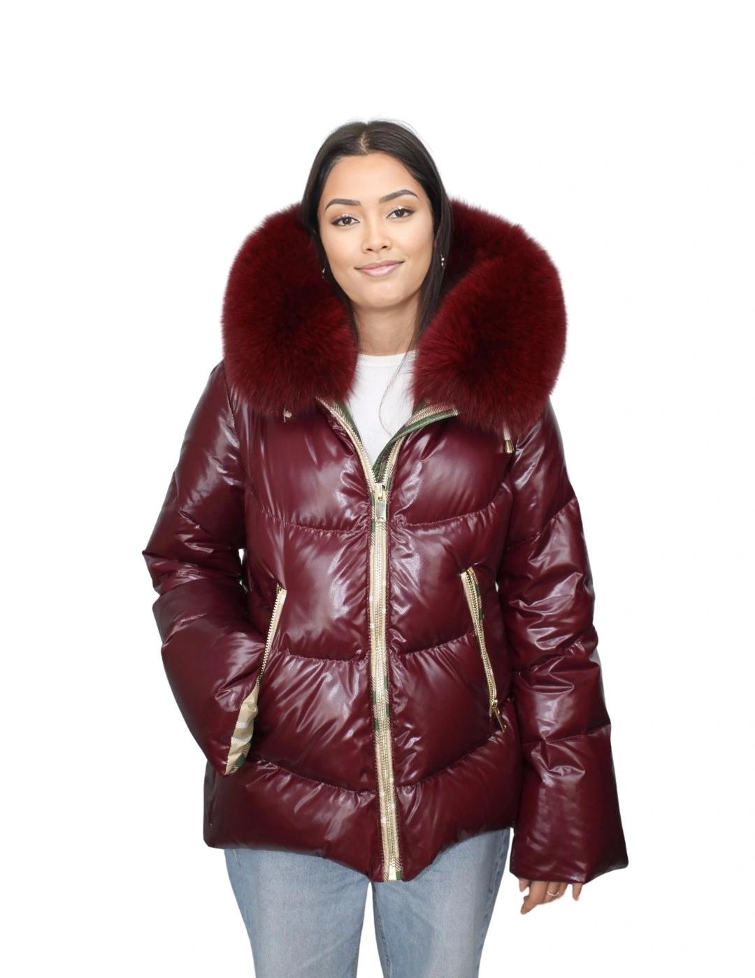 Flo&Clo Parka Granate con capucha de pelo