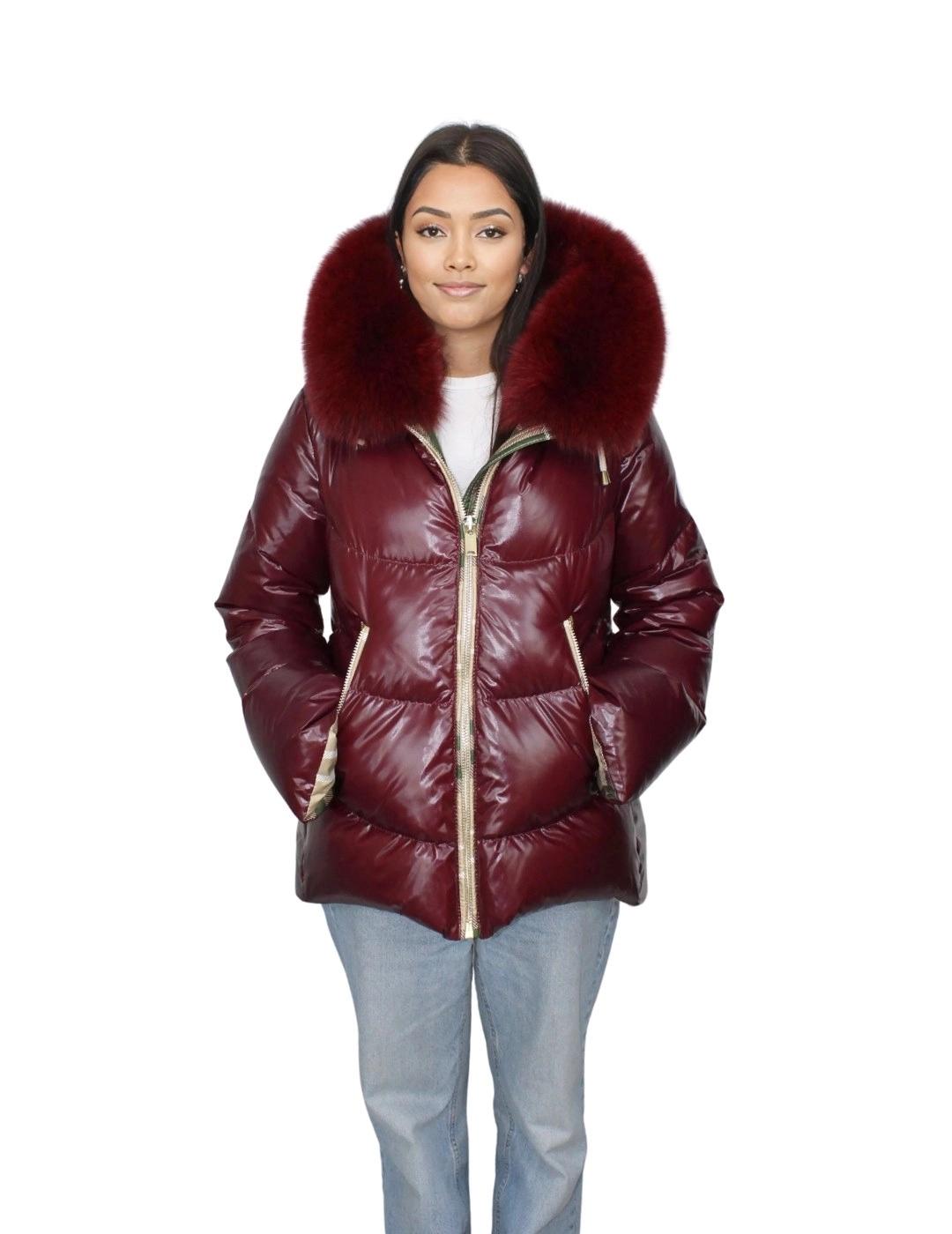 Flo&Clo Parka Granate con capucha de pelo