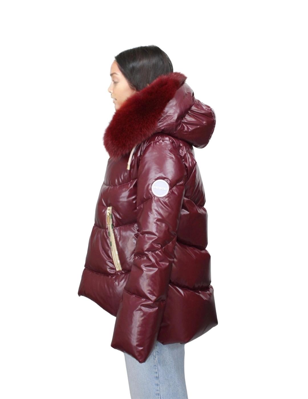 Flo&Clo Parka Granate con capucha de pelo