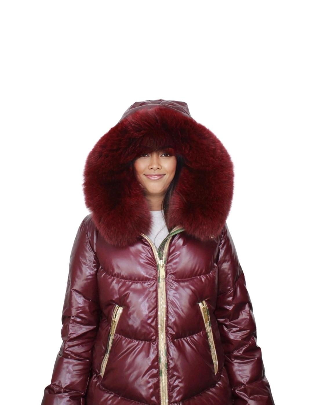 Flo&Clo Parka Granate con capucha de pelo