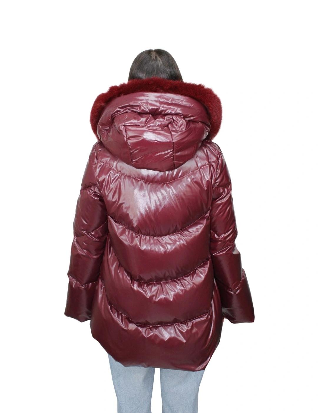 Flo&Clo Parka Granate con capucha de pelo