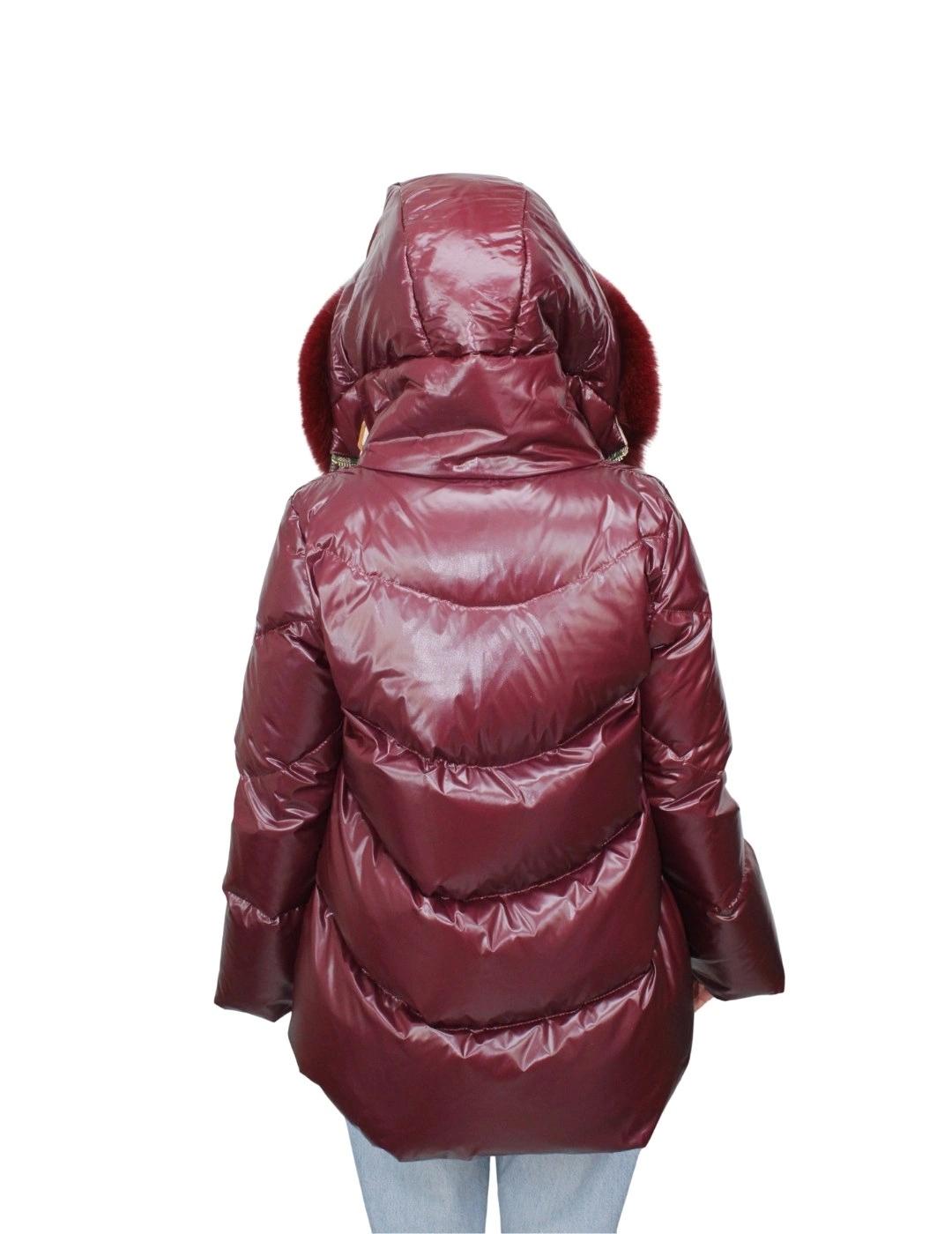 Flo&Clo Parka Granate con capucha de pelo