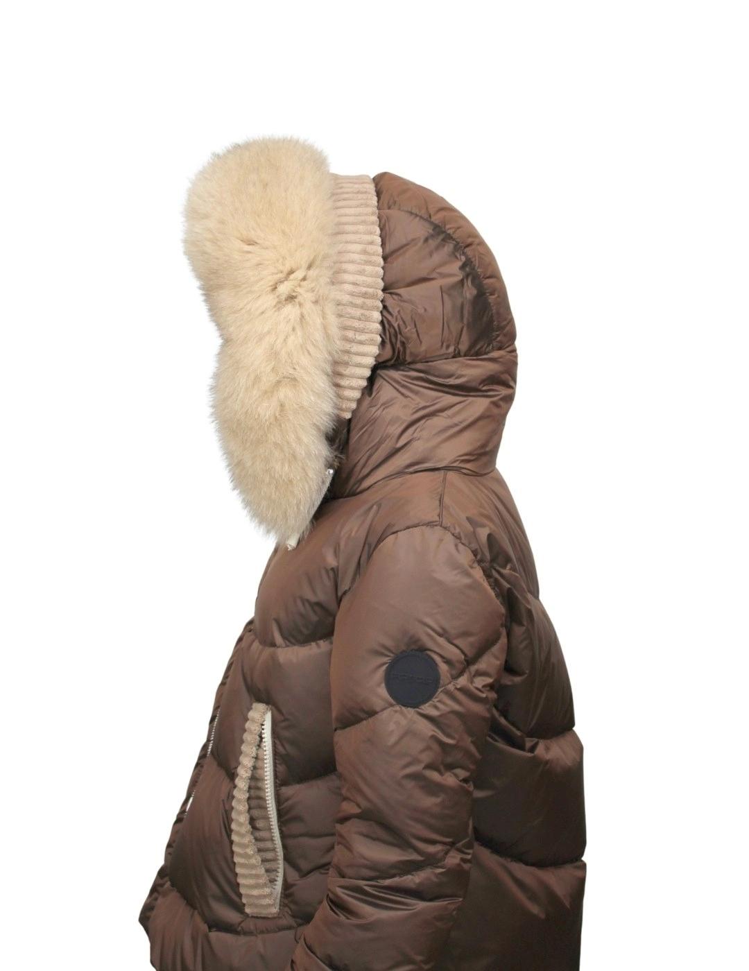 Flo&Clo Parka Marrón corta con capucha