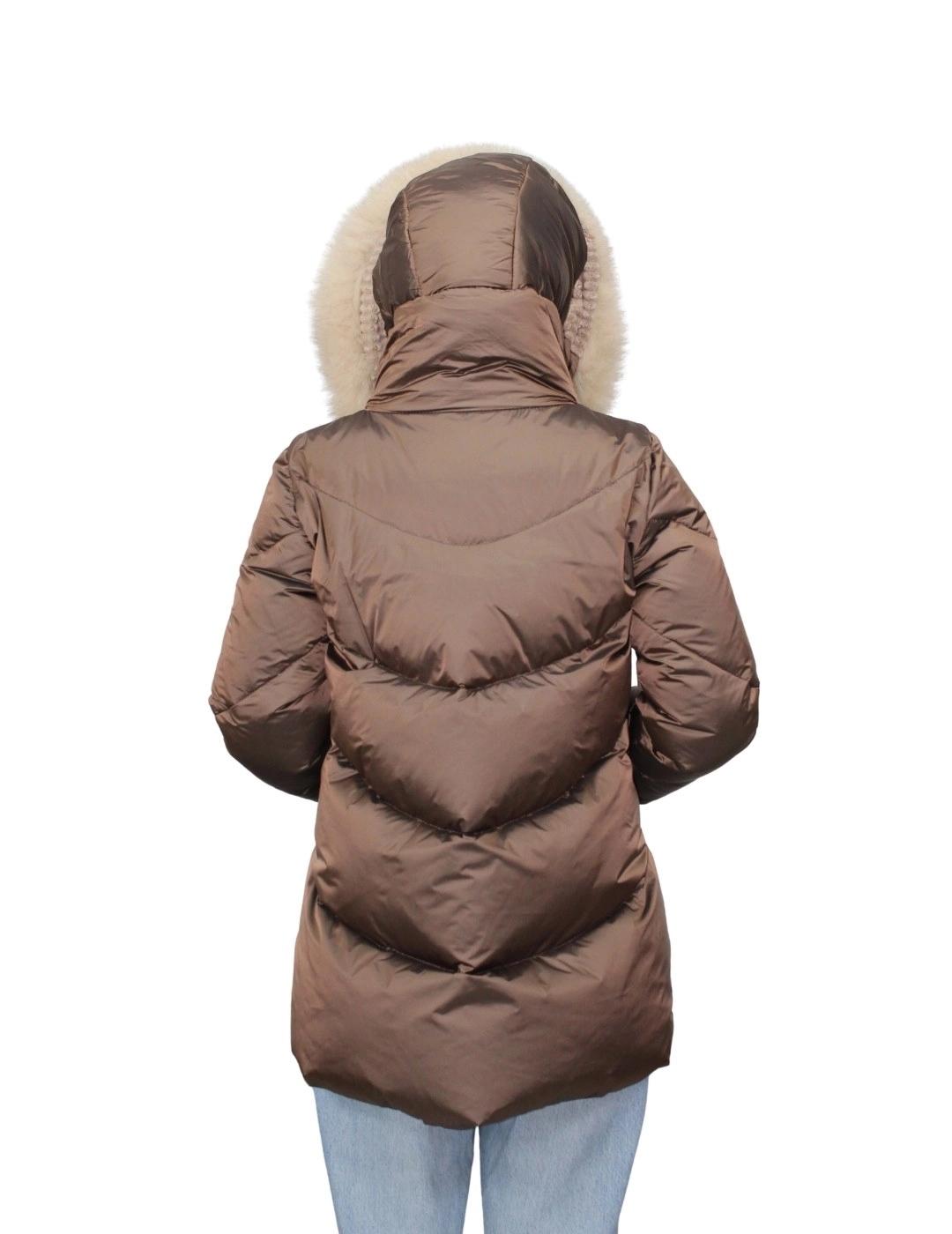 Flo&Clo Parka Marrón corta con capucha