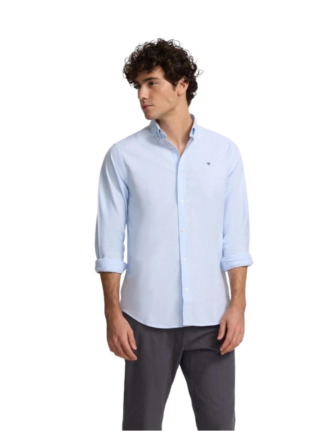 Silbon Camisa Sport Oxford Regular Fit Celeste