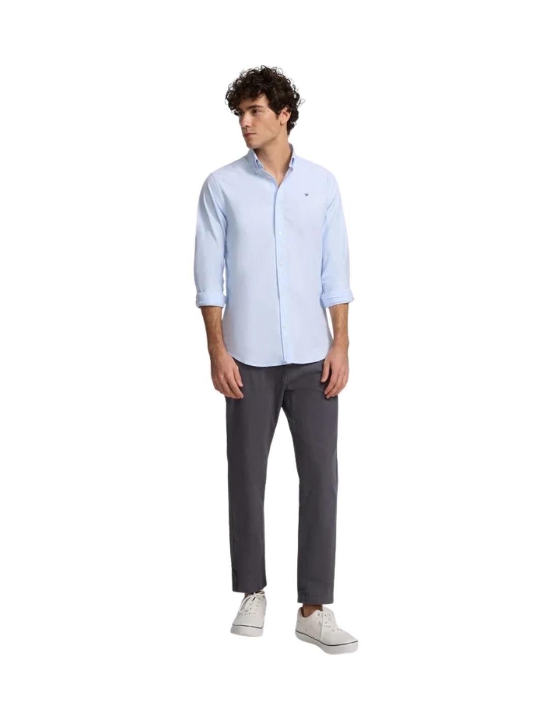 Silbon Camisa Sport Oxford Regular Fit Celeste