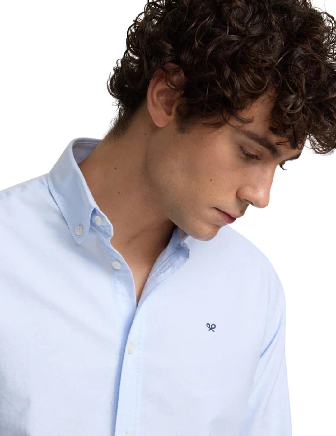 Silbon Camisa Sport Oxford Regular Fit Celeste