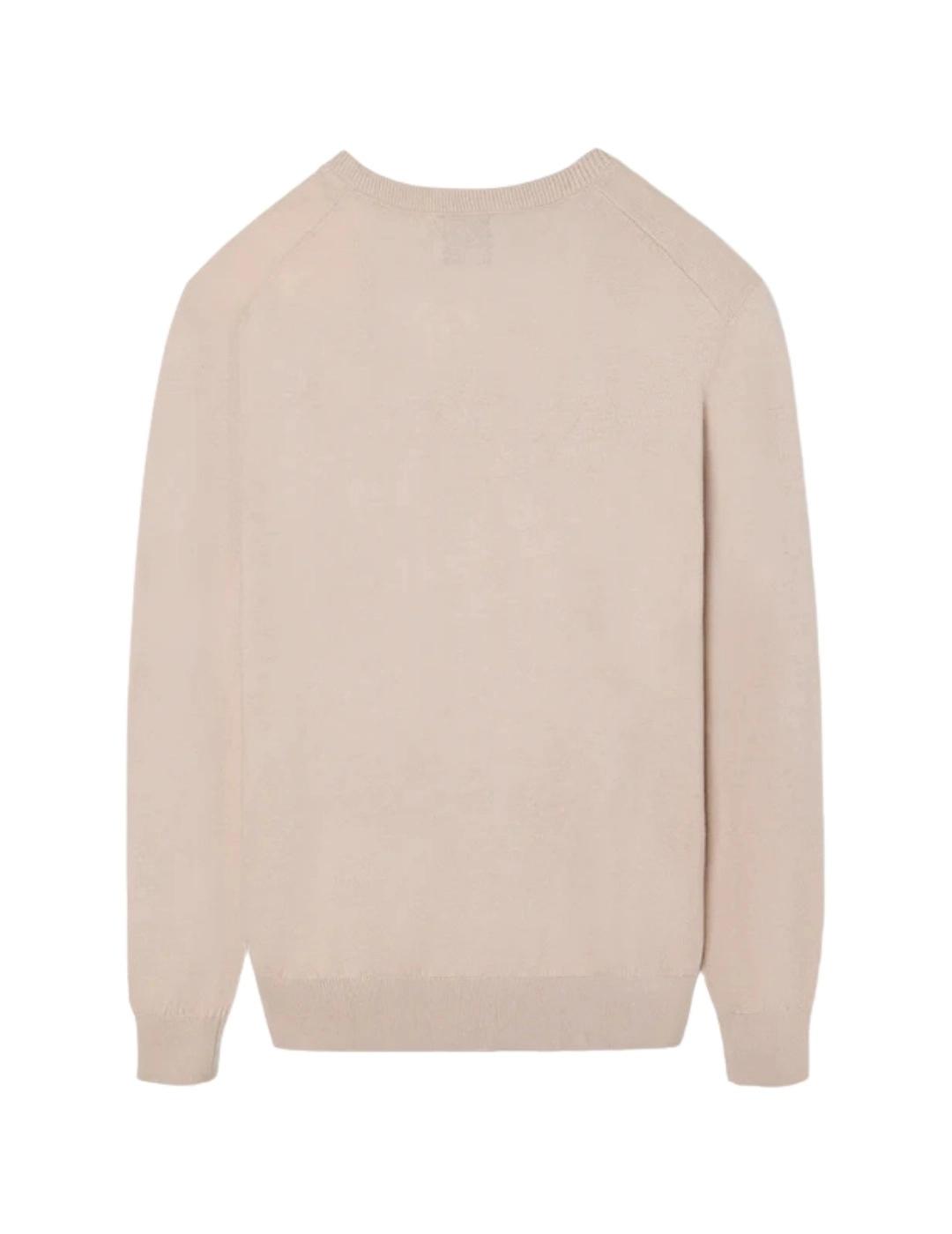 Silbon Jersey Classic Cuello Pico Beige