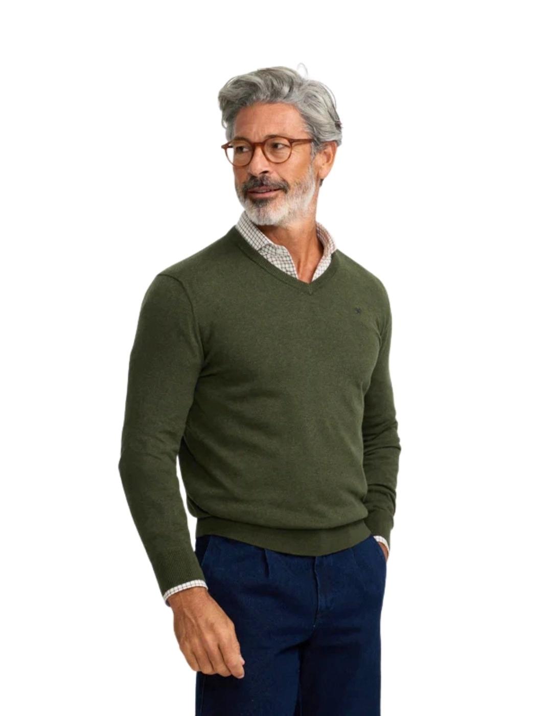 Silbon Jersey Classic Cuello Redondo Verde Claro