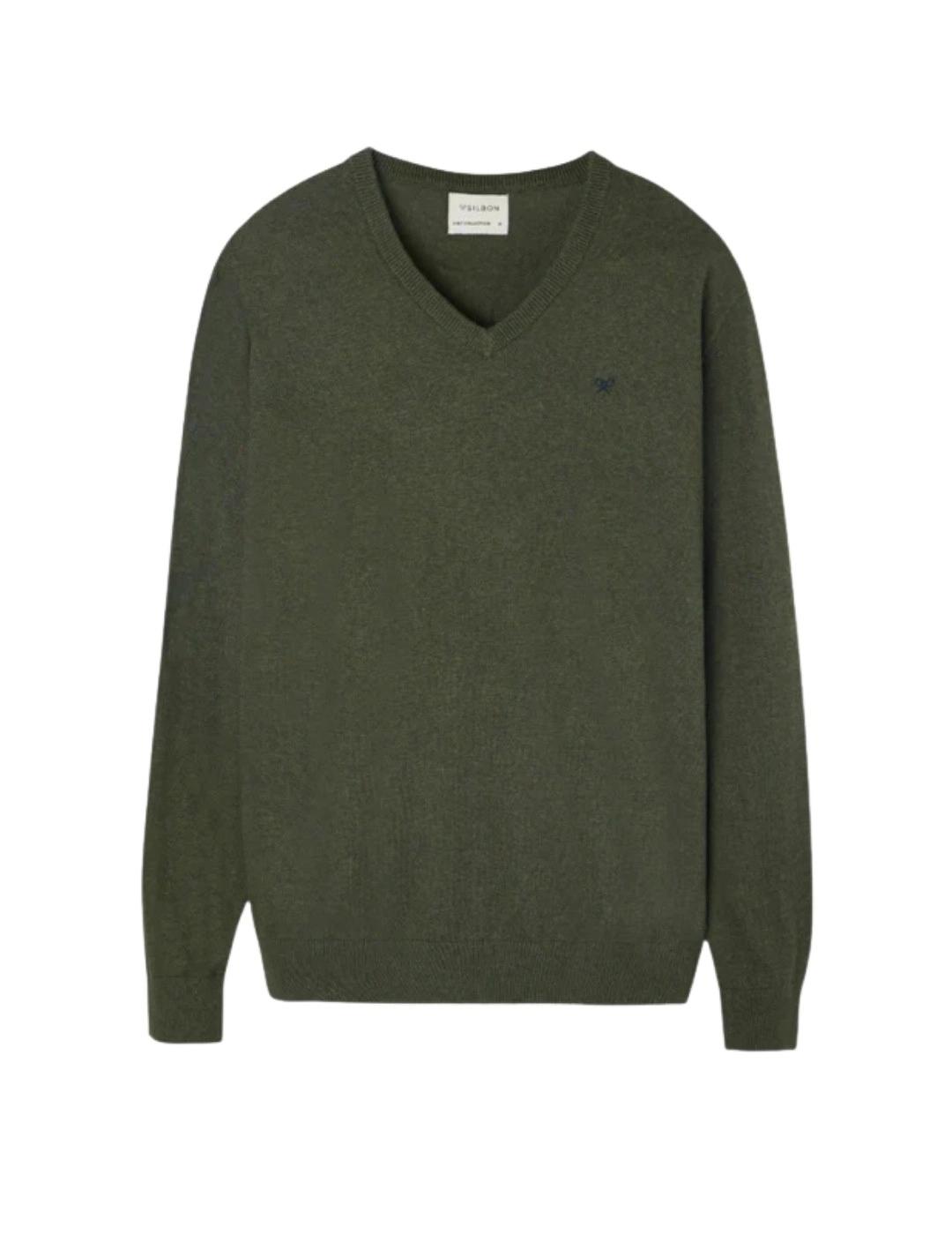 Silbon Jersey Classic Cuello Pico Verde