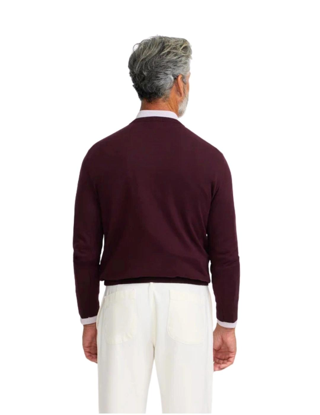 Silbon Jersey Classic Cuello Pico Burdeos