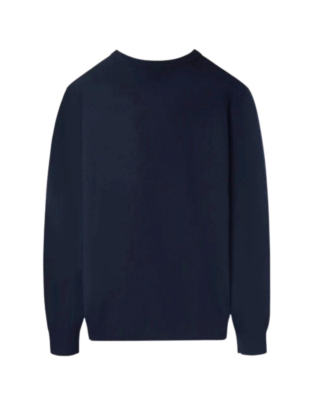 Silbon Jersey Classic Cuello Pico Azul Marino