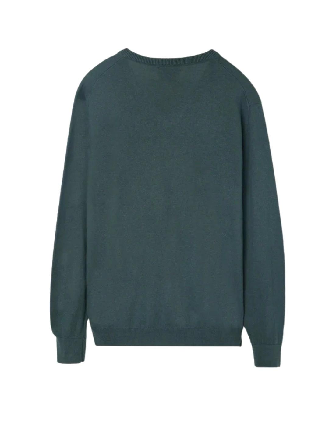 Silbon Jersey Classic Cuello Pico Verde Oscuro