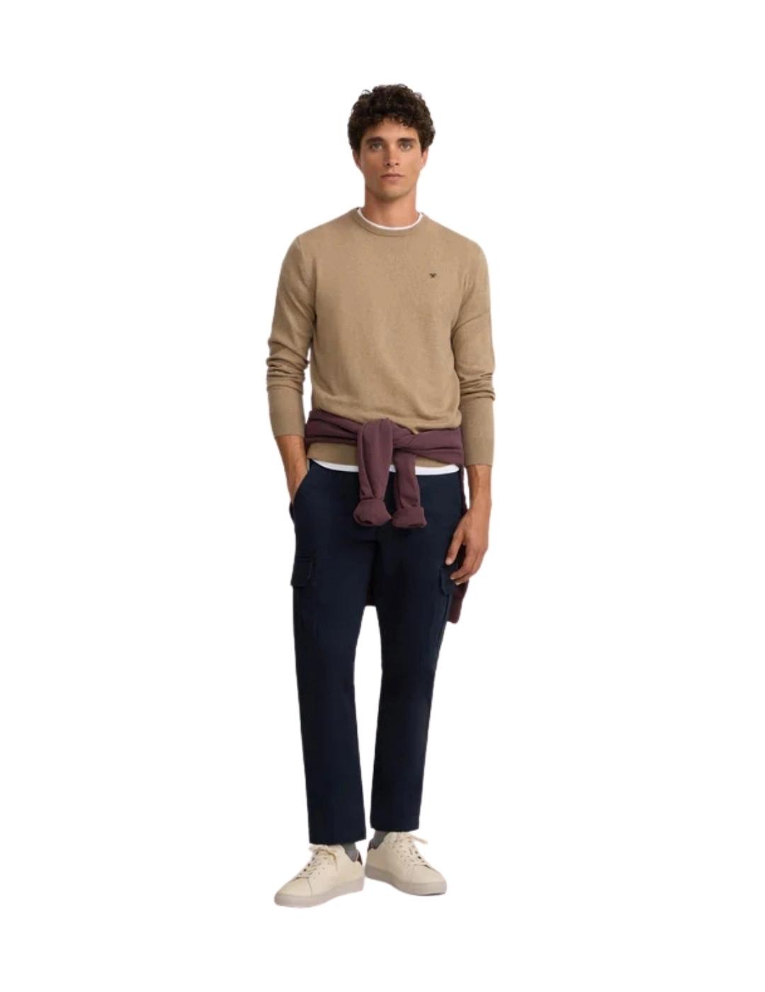 Silbon Jersey Classic Cuello Redondo Beige Oscuro