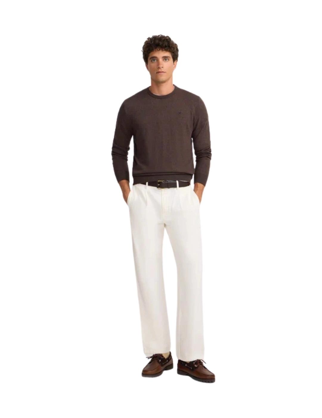 Silbon Jersey Classic Cuello Redondo Marrón