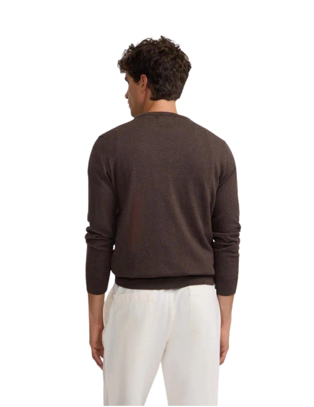 Silbon Jersey Classic Cuello Redondo Marrón