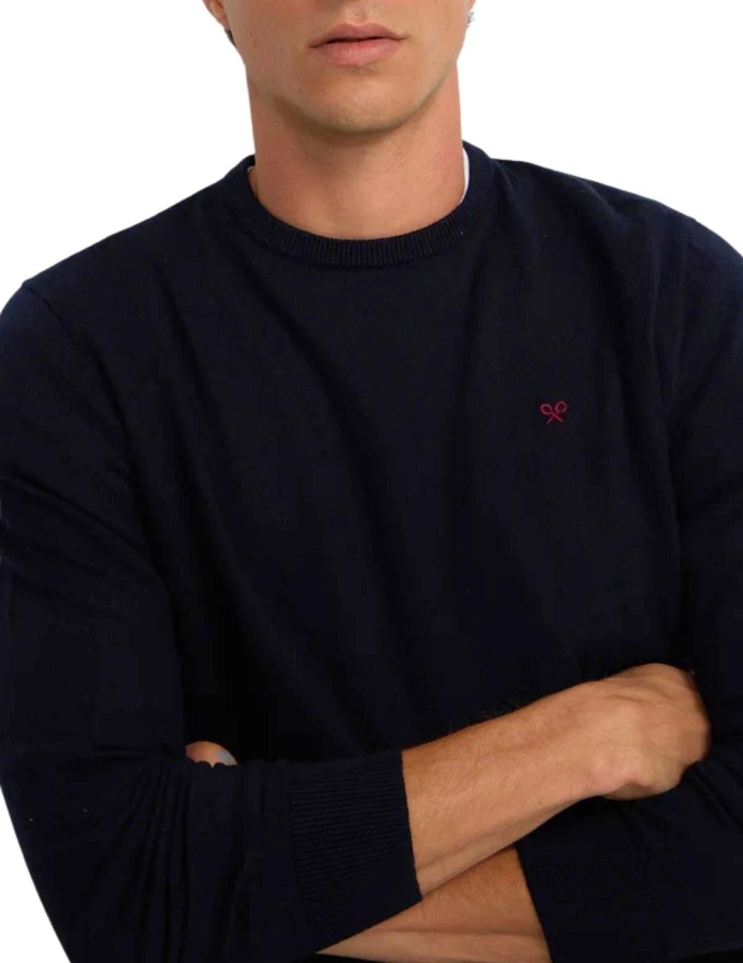 Silbon Jersey Classic Cuello Redondo Azul Marino