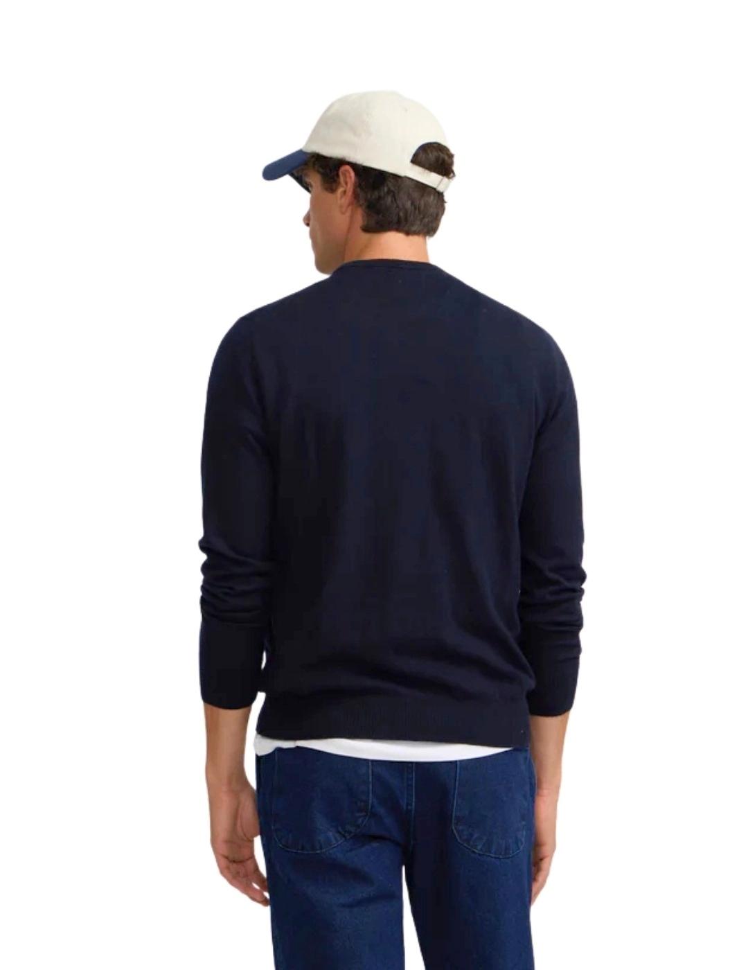 Silbon Jersey Classic Cuello Redondo Azul Marino