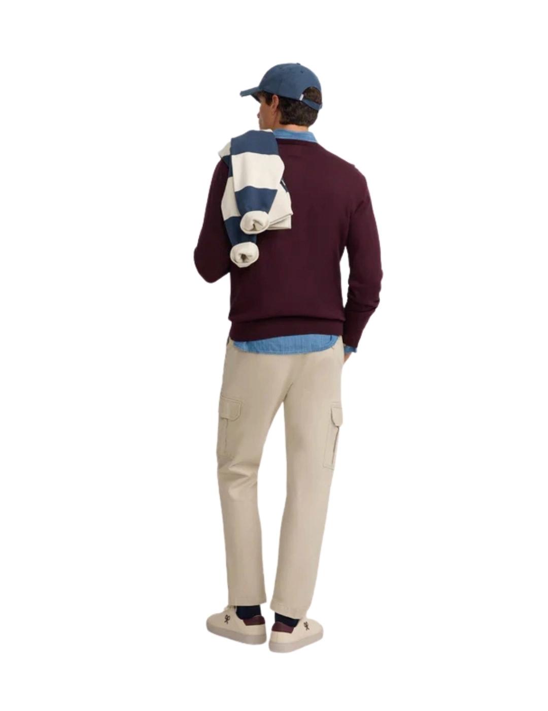 Silbon Jersey Classic Cuello Redondo Burdeos