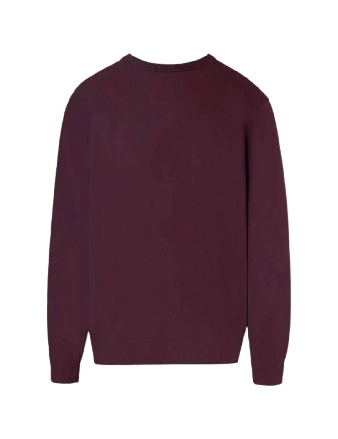 Silbon Jersey Classic Cuello Redondo Burdeos
