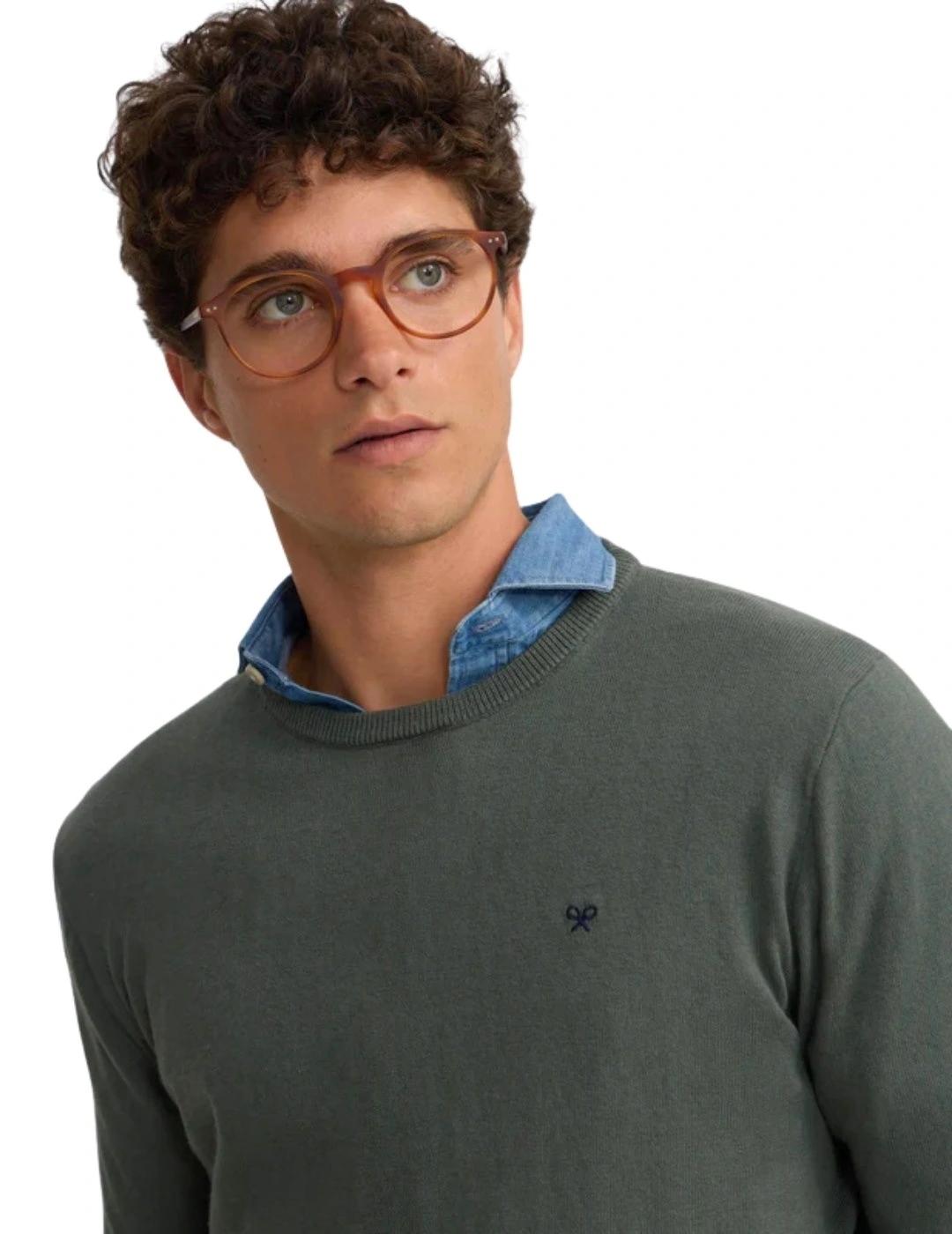 Silbon Jersey Classic Cuello Redondo Verde Claro