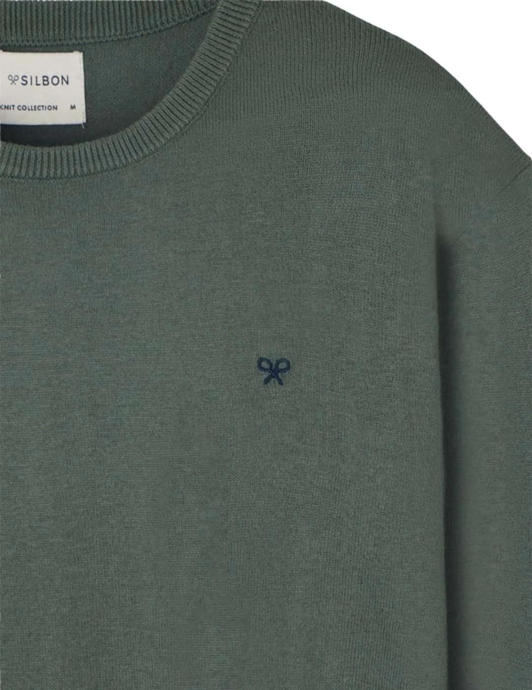 Silbon Jersey Classic Cuello Redondo Verde Claro