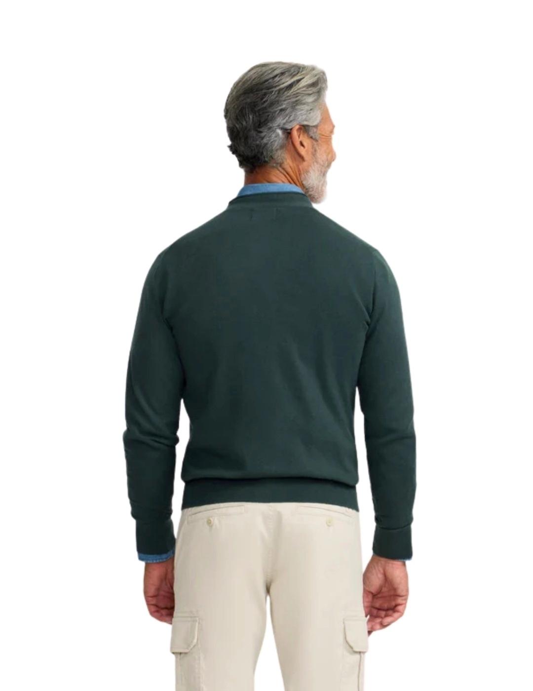 Silbon Cárdigan Classic Verde Oscuro