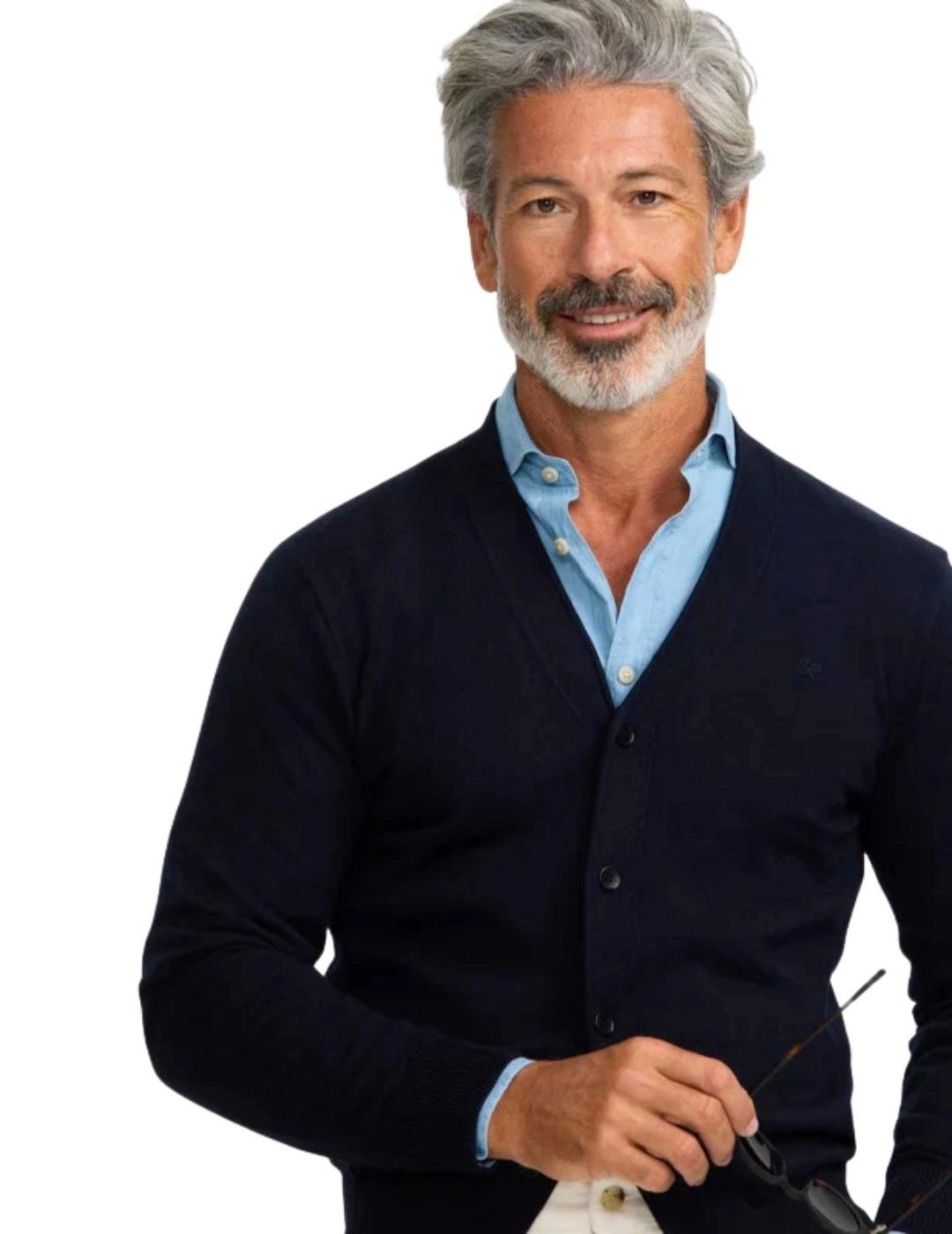 Silbon Cárdigan Classic Azul Marino