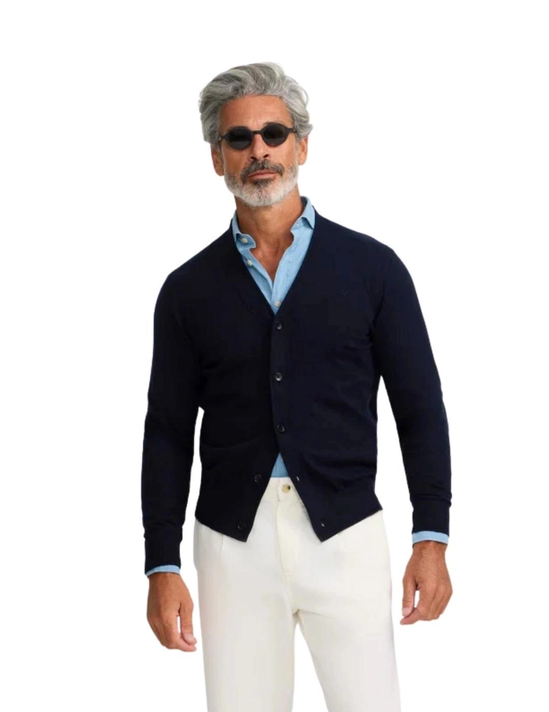 Silbon Cárdigan Classic Azul Marino