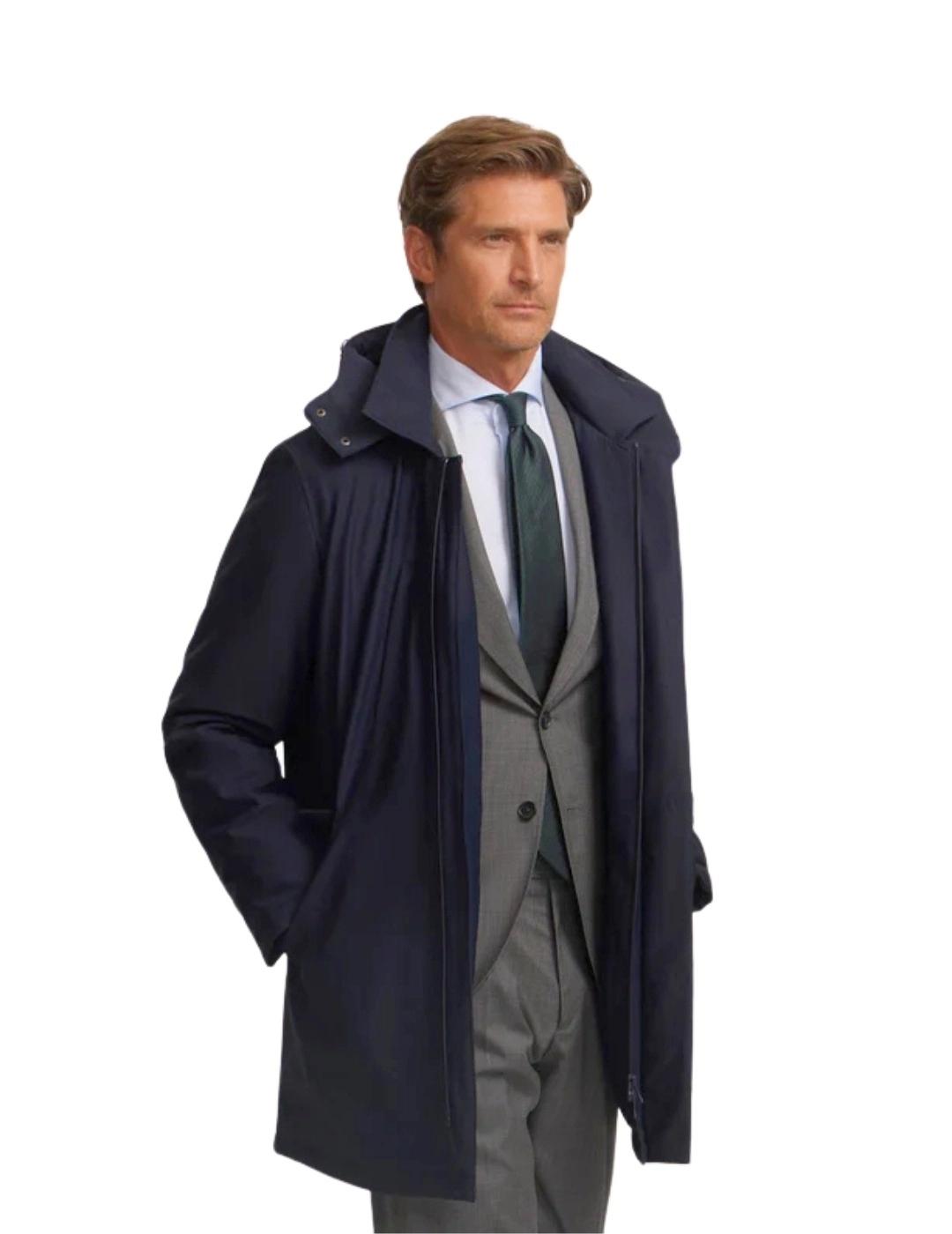 Silbon Parka Técnica Tailoring Azul Marino