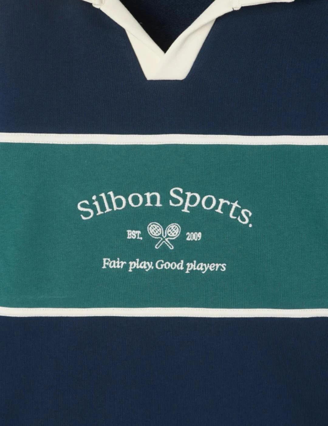 Silbon Sudadera Cuello Polo Silbon Sports Marino