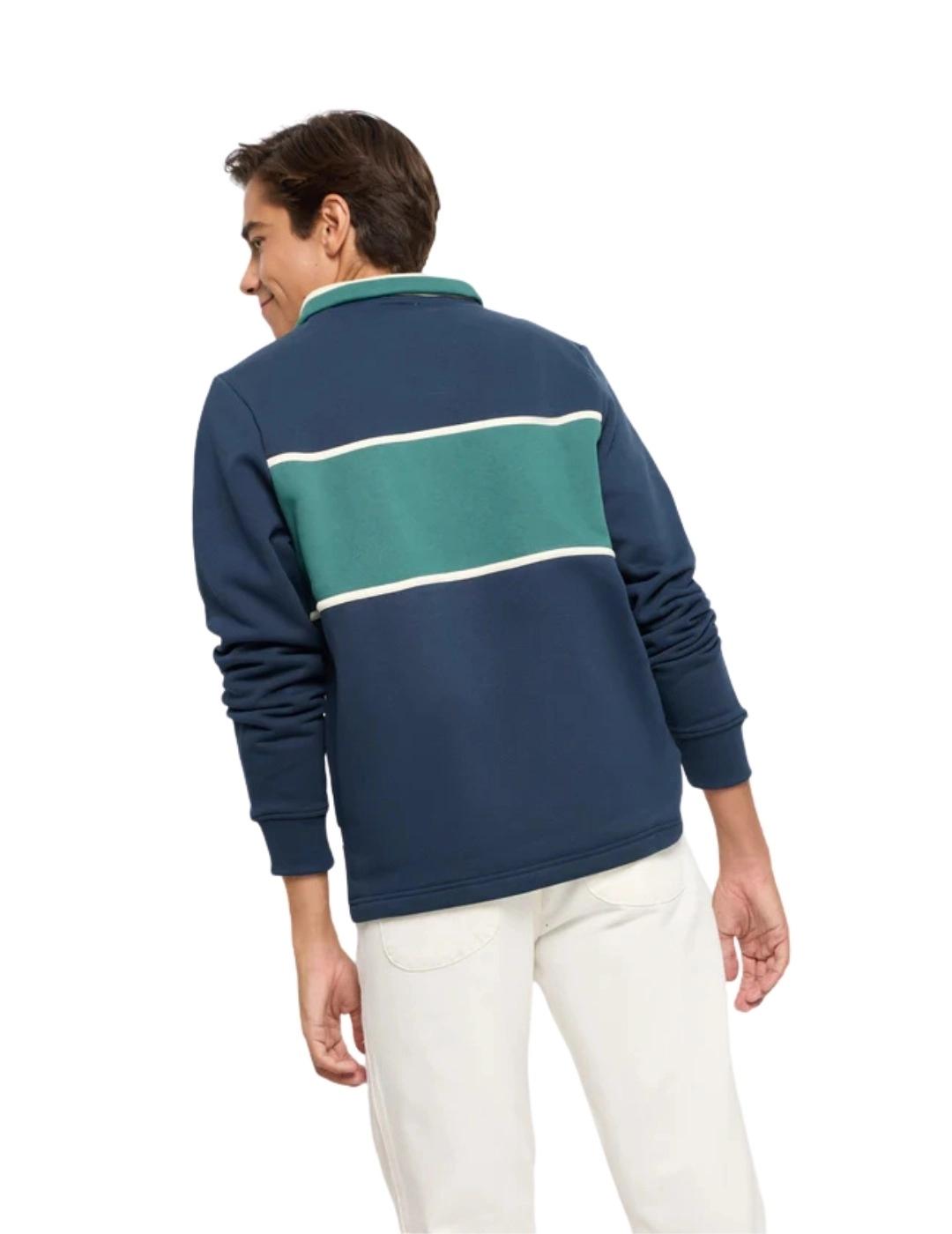 Silbon Sudadera Cuello Polo Silbon Sports Marino